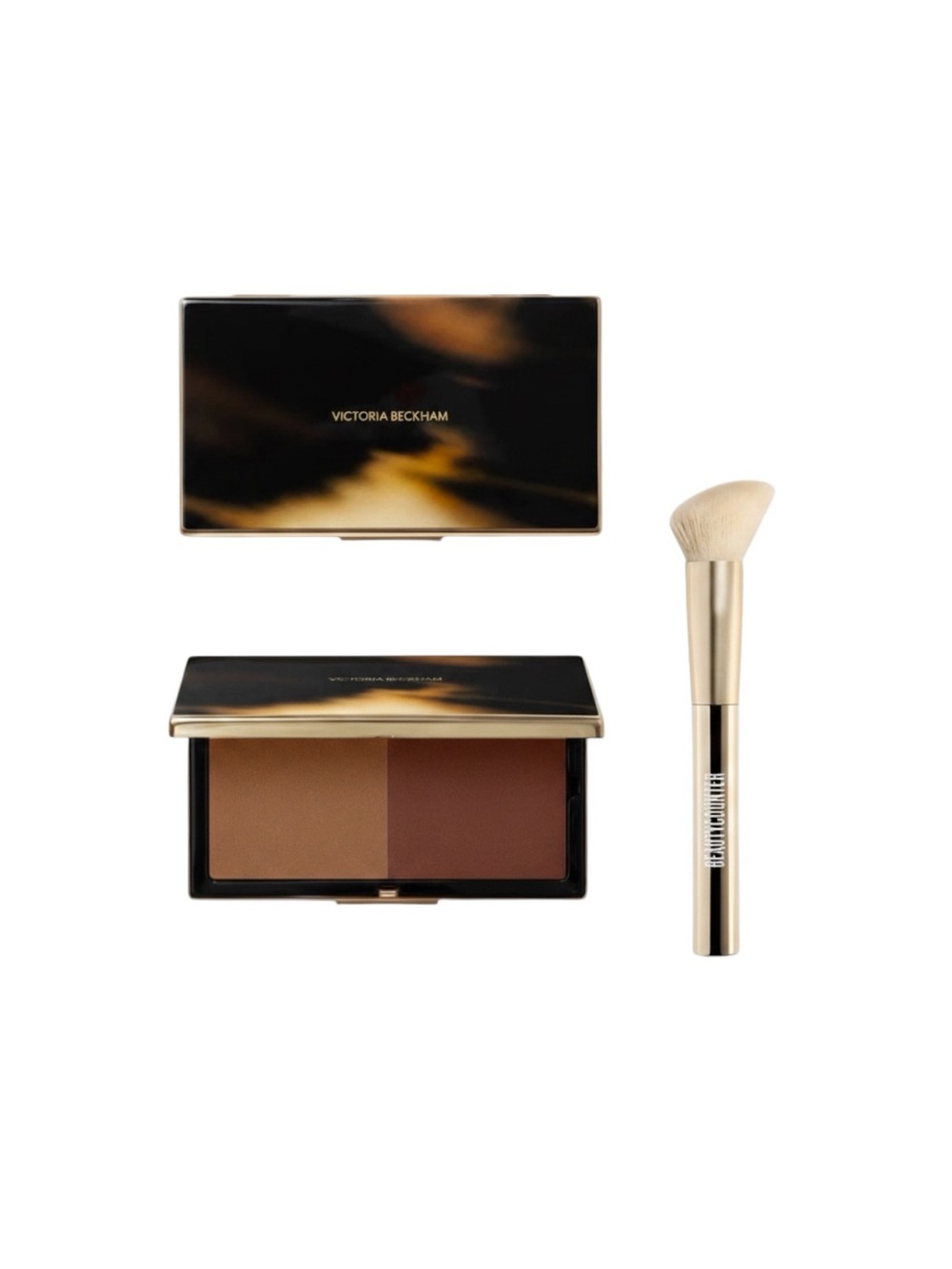 Victoria Beckham Bronzing Brick #5 + BeautyCounter Bronzing Brush NIB Luxe